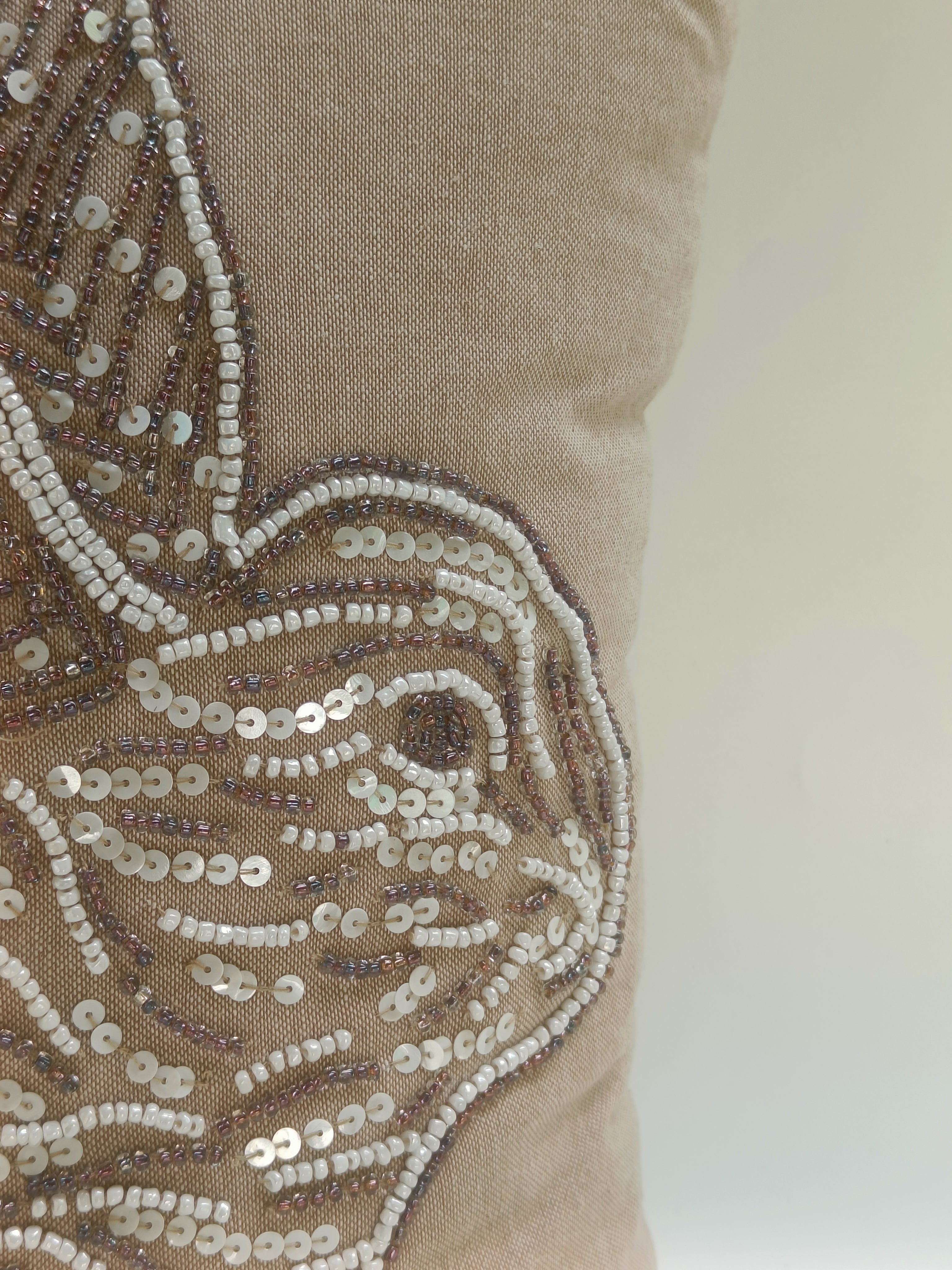 Sequin Embroidered Rabbit Cushion – 40 cm | Luxe Animal-Inspired Accent Pillow