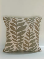 Botanical Leaf Embroidered Cushion