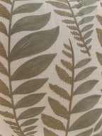 Botanical Leaf Embroidered Cushion