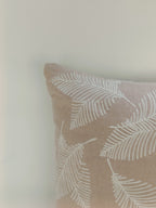 Beige Fern Leaf Cushion