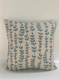 Botanical Blue Leaf Cushion