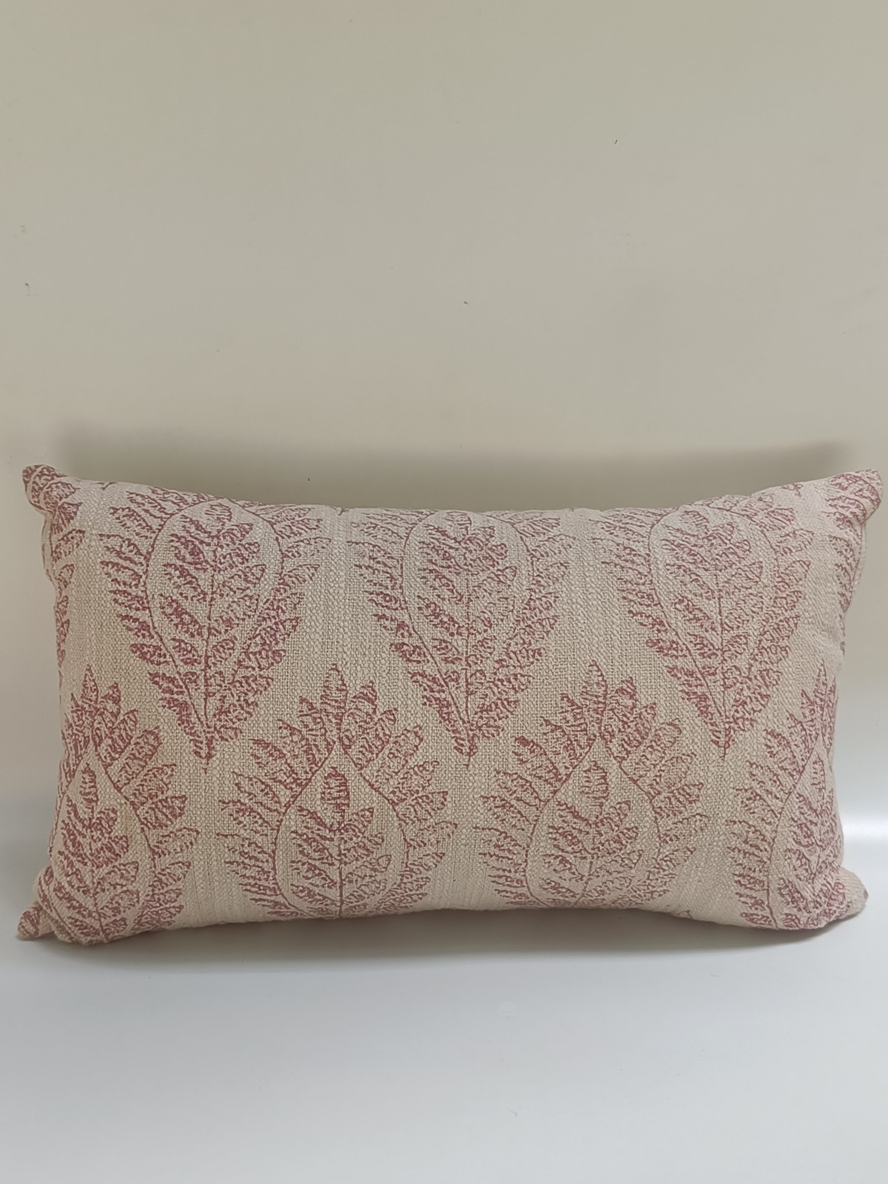 Botanical Block Print Cushion – Handcrafted Elegance