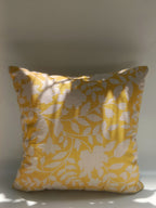 Golden Bloom Cushion – 40.6 x 40.6 cm | Floral Pattern