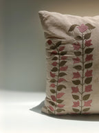 Blush Botanical Embroidered Cushion