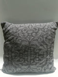 Elegant Charcoal Brocade Cushion