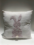Whimsical Bunny Appliqué Cushion