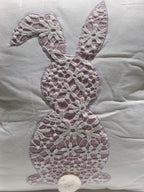 Whimsical Bunny Appliqué Cushion