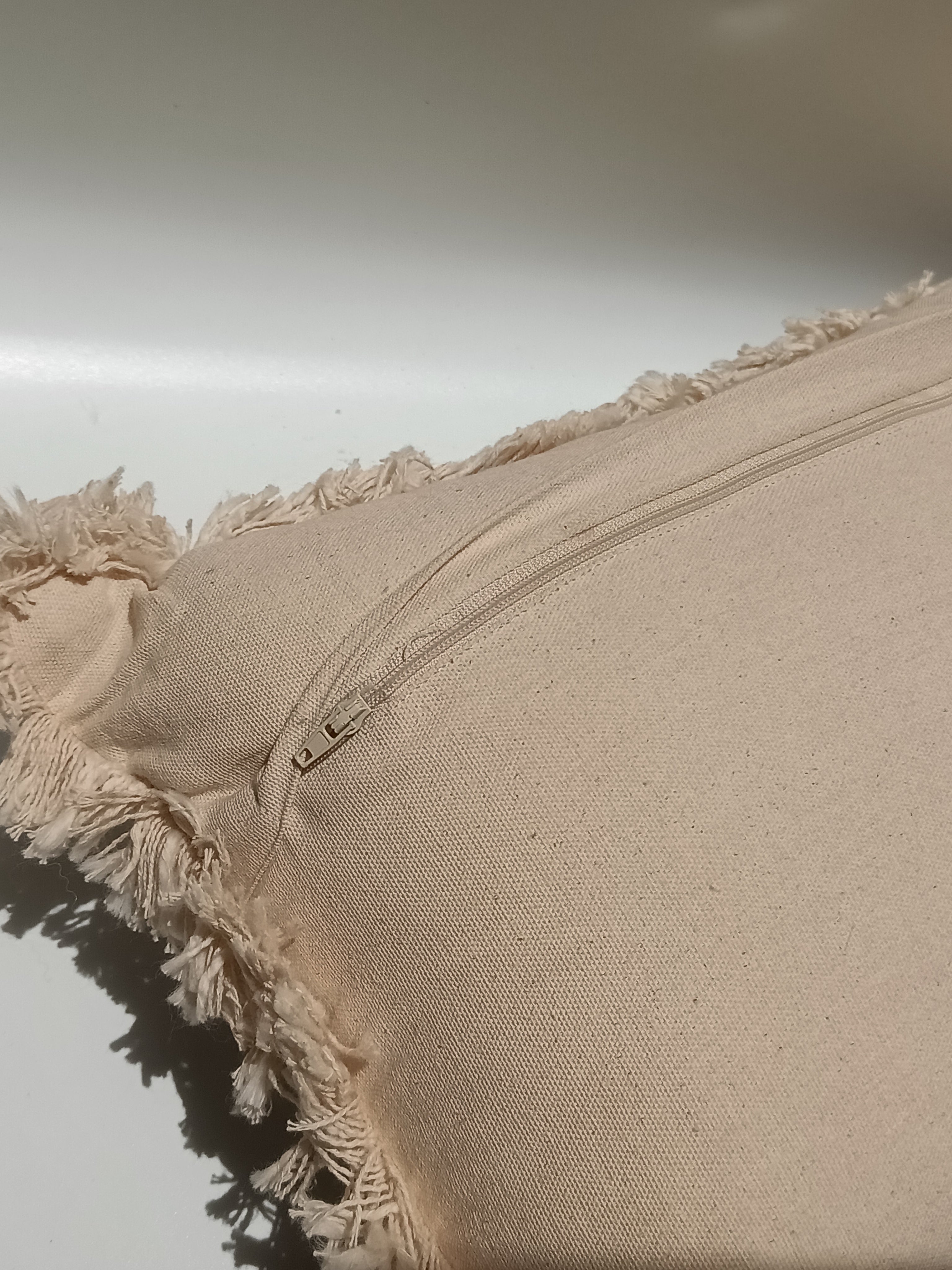 Boho Textured Lumbar Cushion – Handcrafted Tufted Accent Pillow