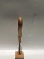 Wooden Heart Sculpture on Stand