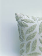 Textured Green Leaf Cushion – Contemporary Botanical Design