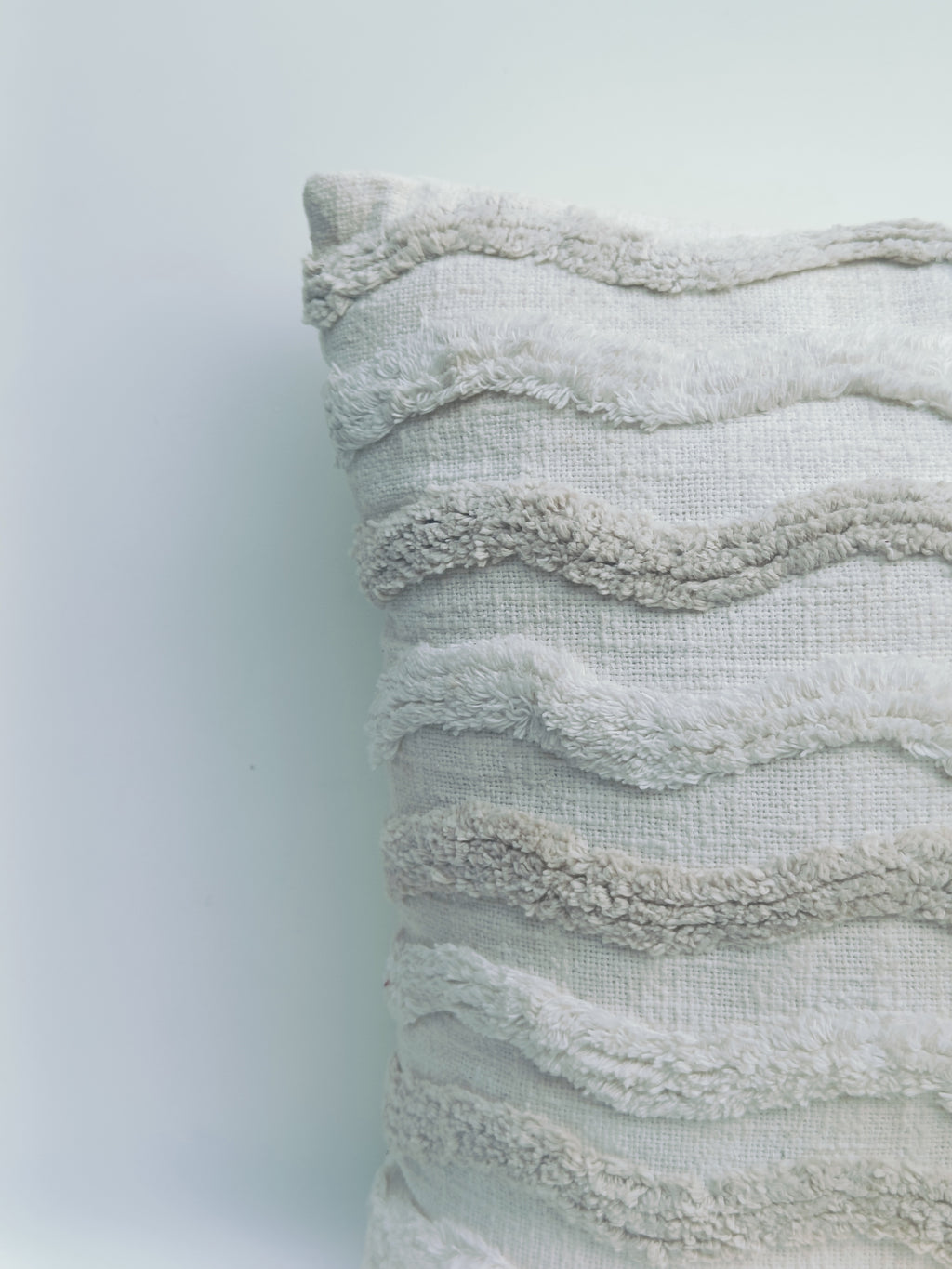 Wavy Textured Cushion in Neutral Tones