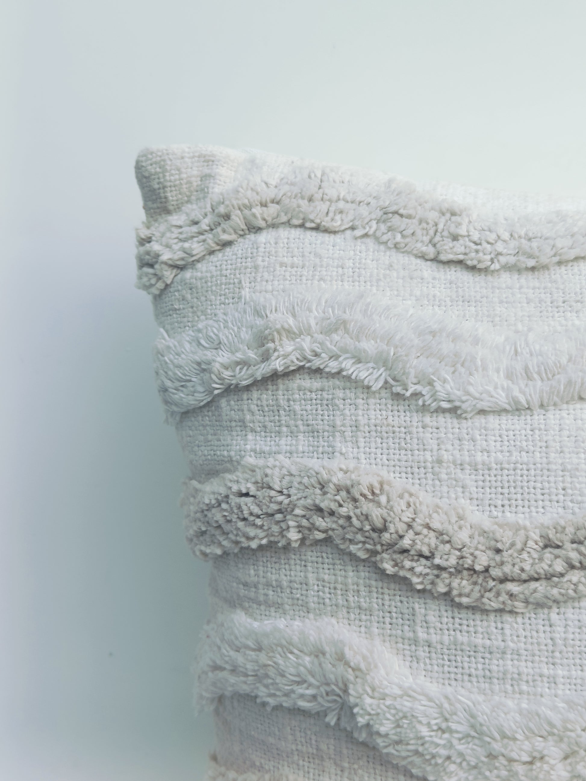 Wavy Textured Cushion in Neutral Tones