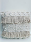 Boho Textured Cushion with Tassels