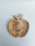 Apple-Shaped Wooden Serving Platter