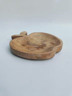 Apple-Shaped Wooden Serving Platter