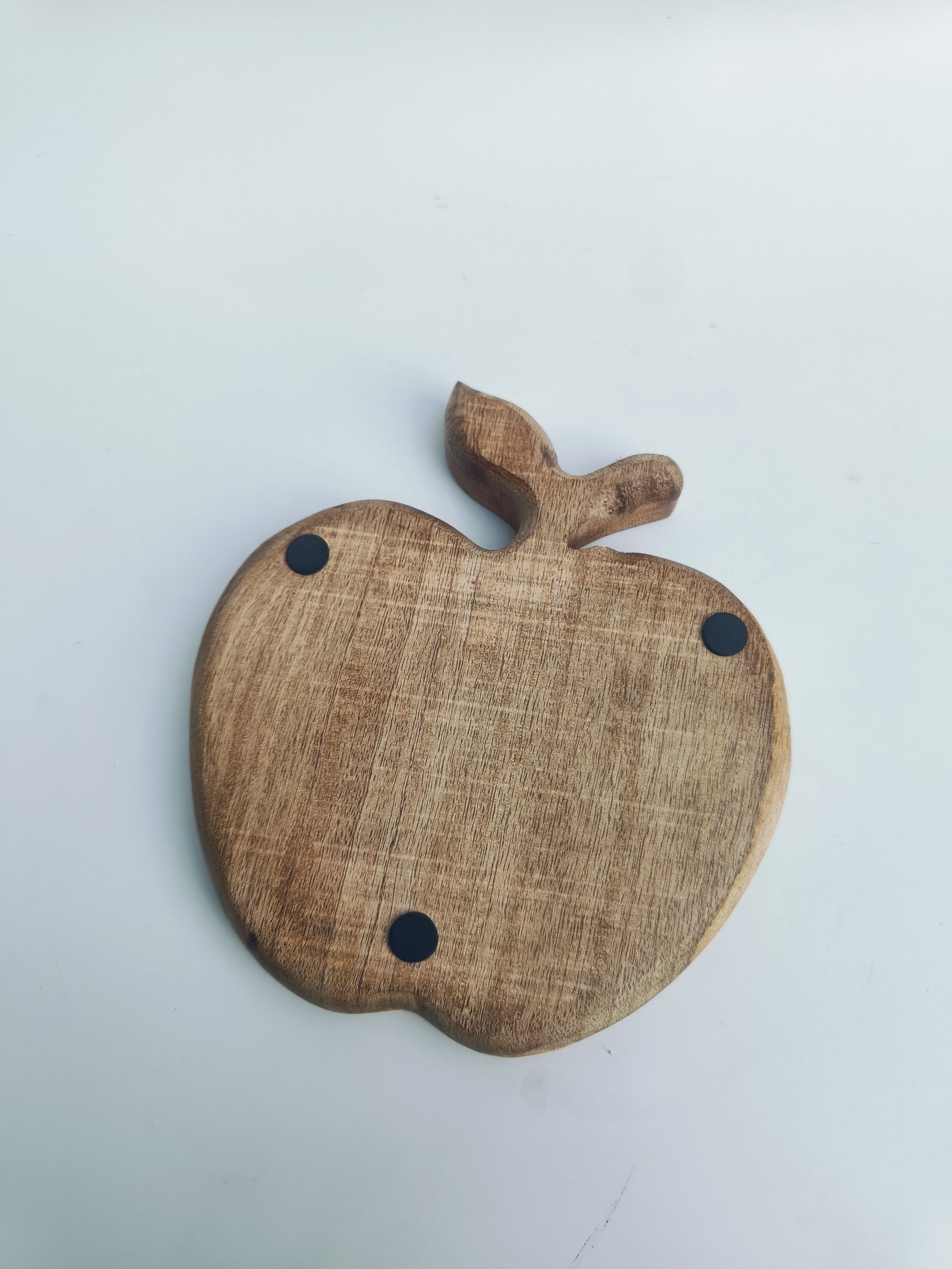 Apple-Shaped Wooden Serving Platter