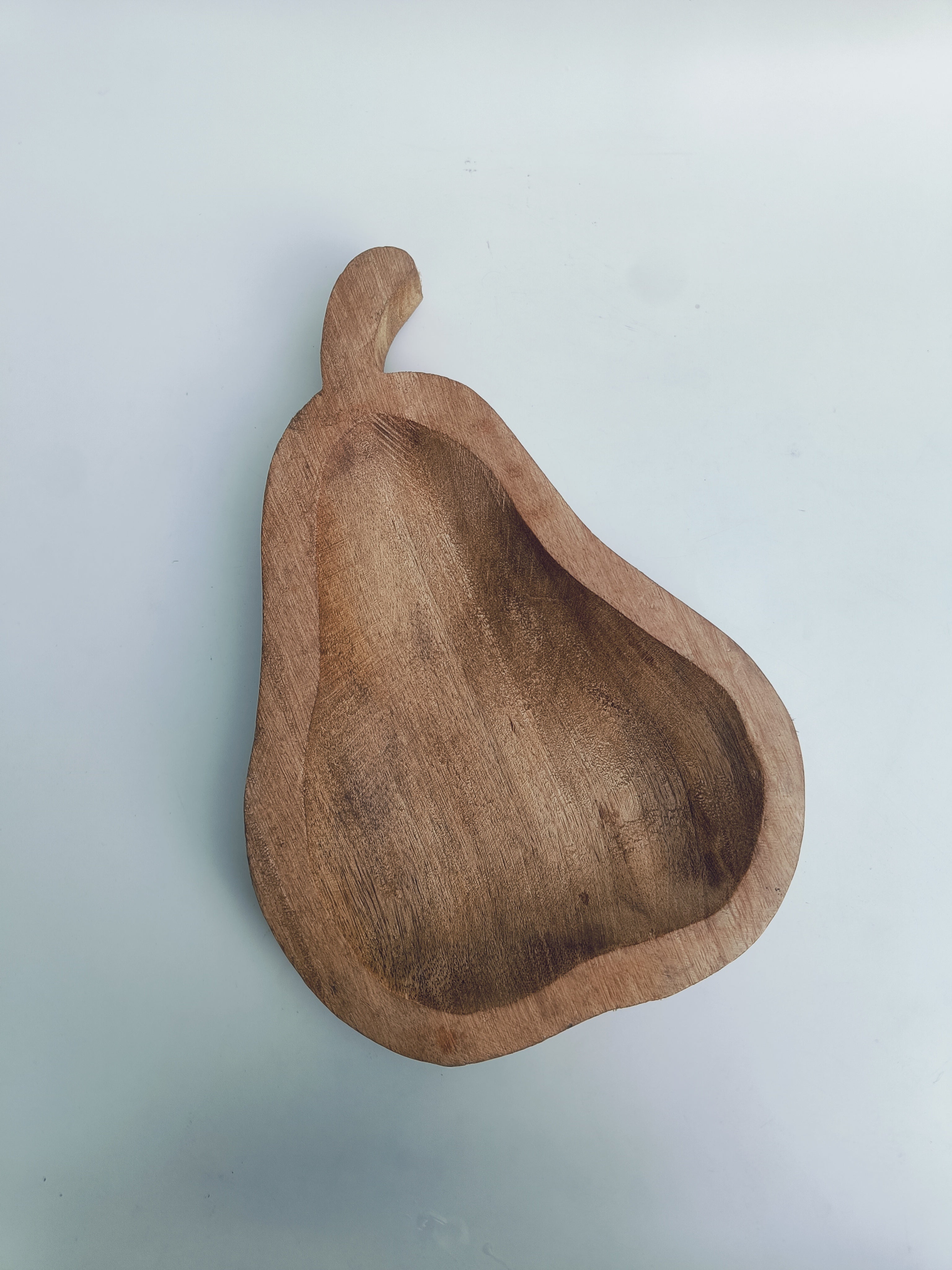 Handcrafted Pear-Shaped Wooden Serving Platter