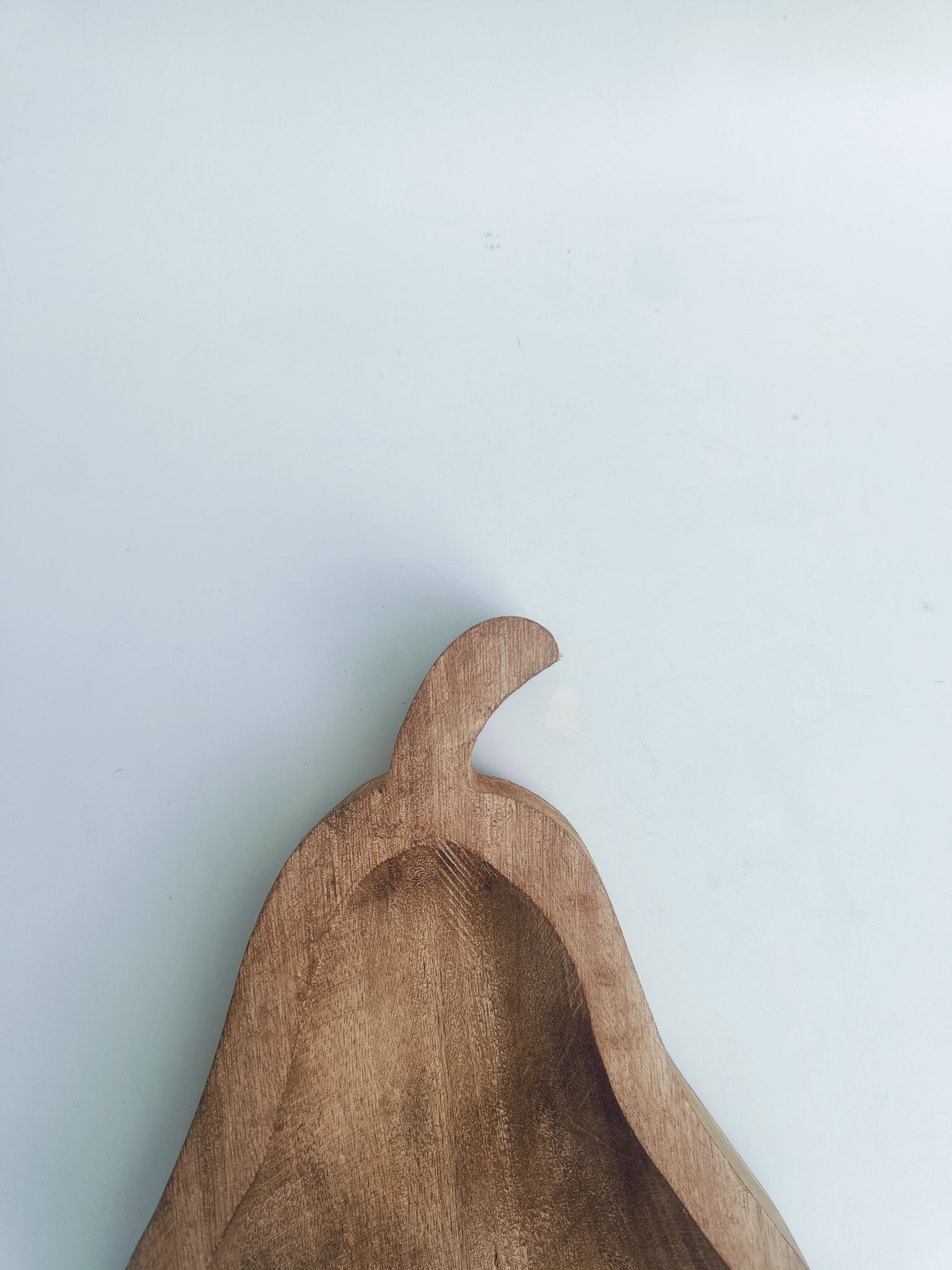 Handcrafted Pear-Shaped Wooden Serving Platter
