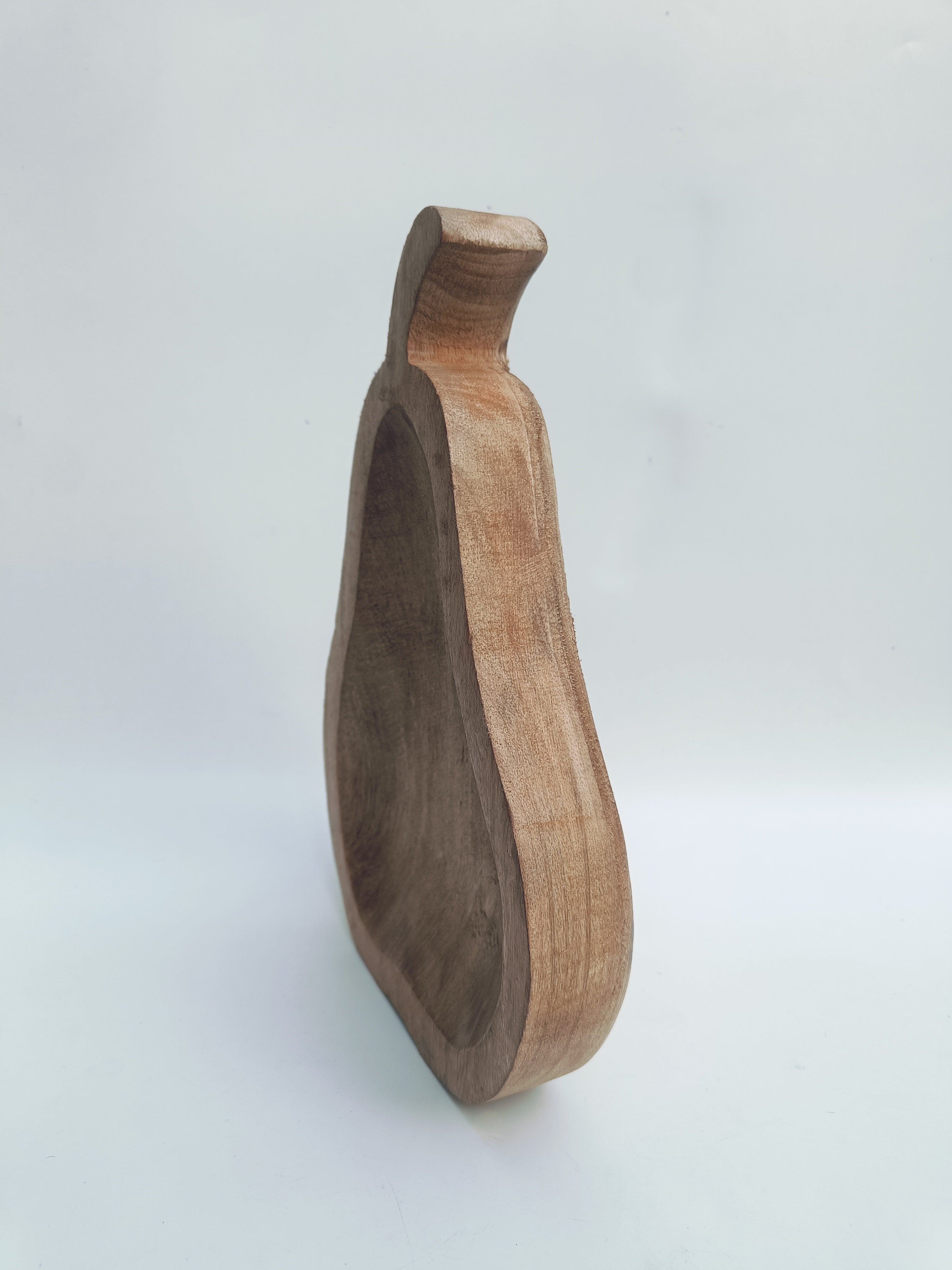 Handcrafted Pear-Shaped Wooden Serving Platter