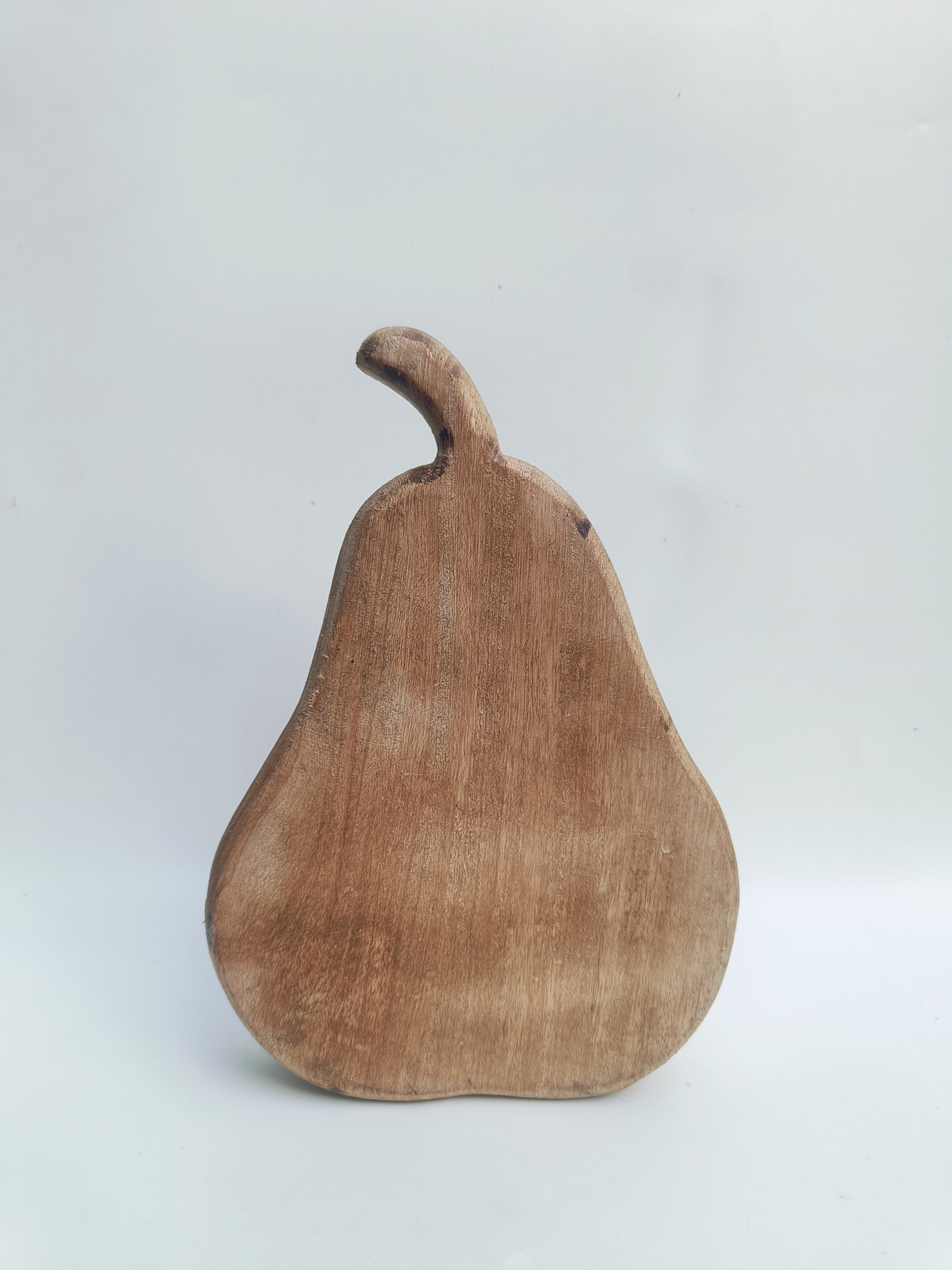 Handcrafted Pear-Shaped Wooden Serving Platter