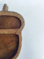 Acorn-Shaped Wooden Serving Platter