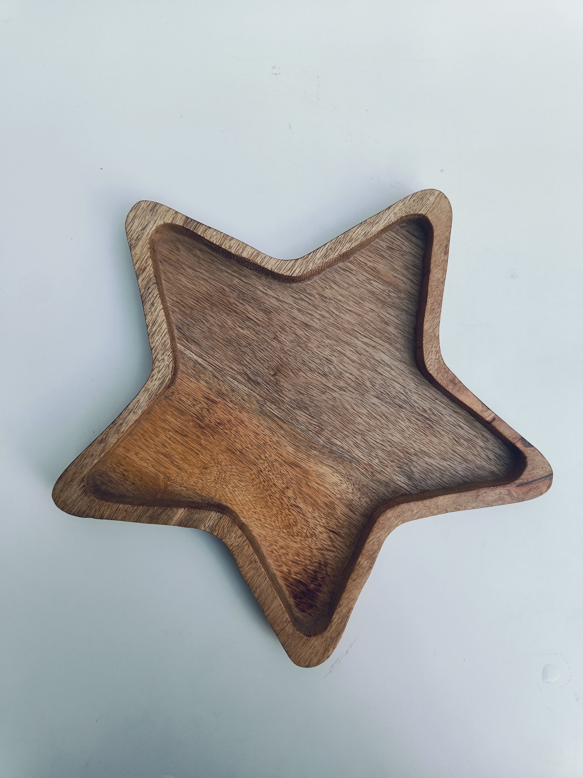 Star-Shaped Wooden Platter