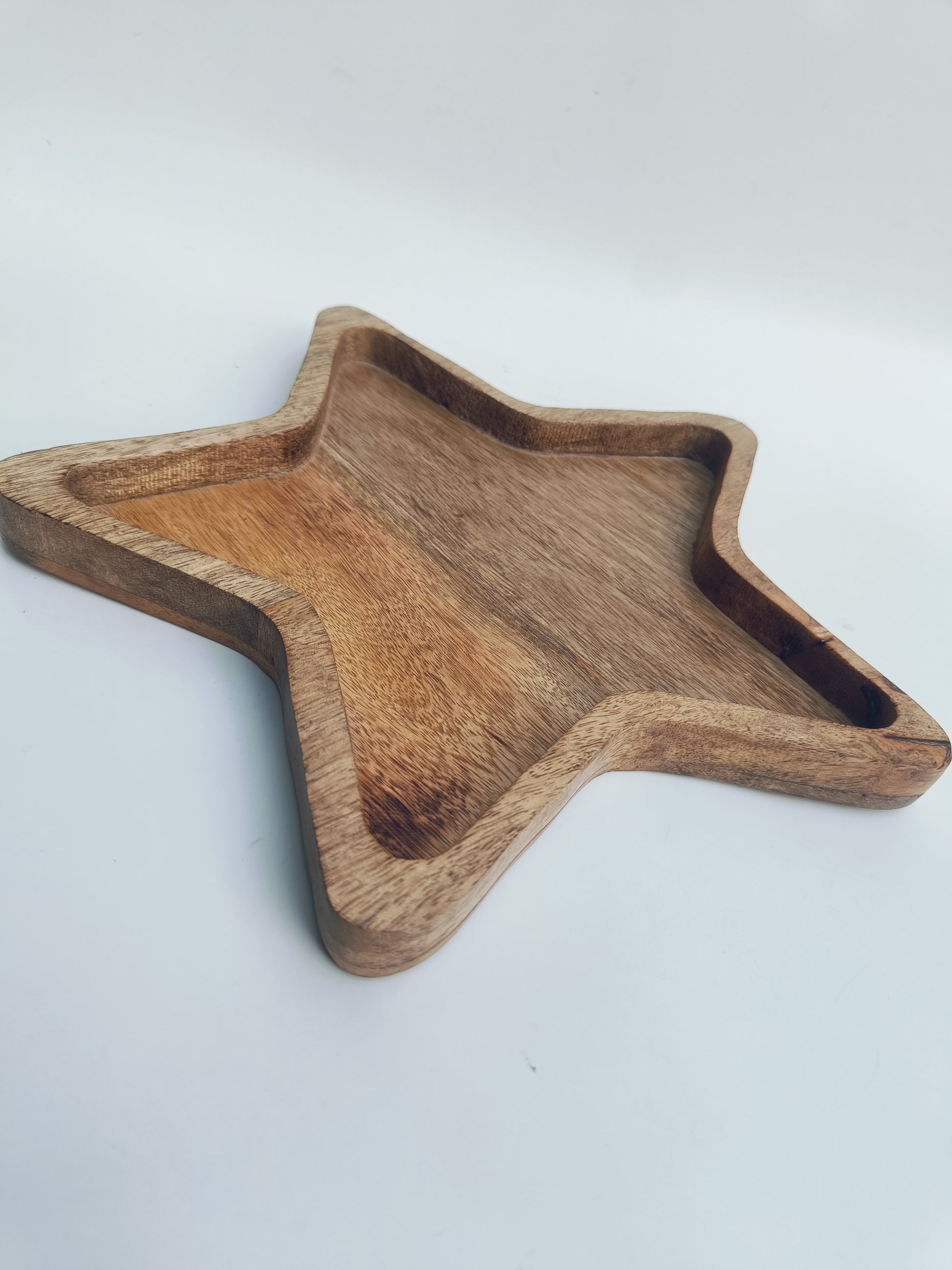 Star-Shaped Wooden Platter
