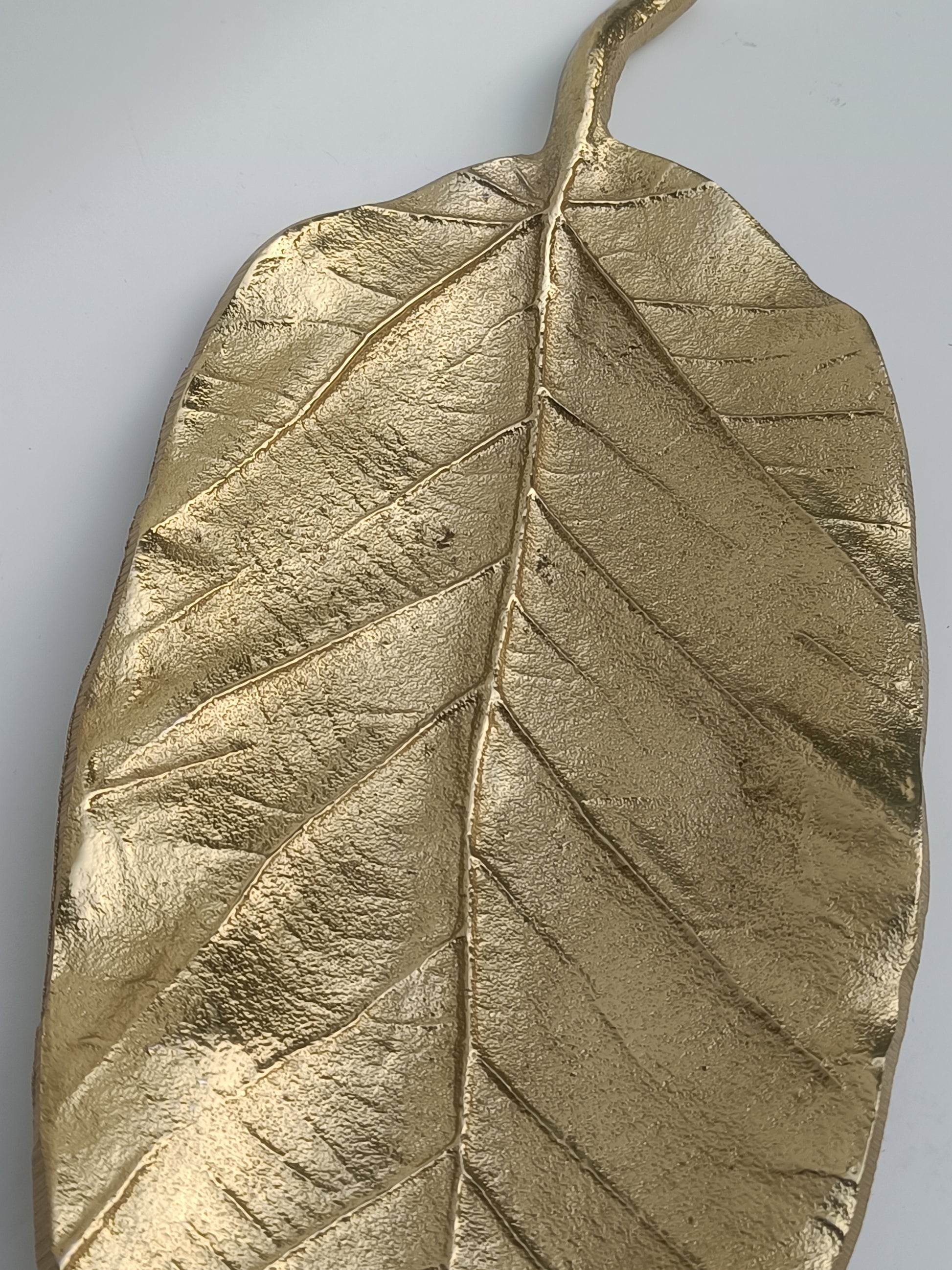 Gold Leaf Metal Tray – Decorative Platter & Wall Accent