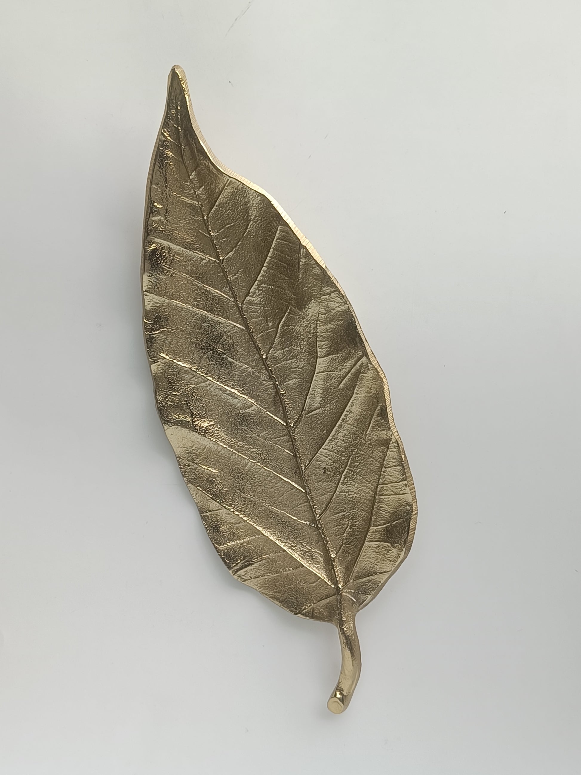 Gold Leaf Metal Tray – Decorative Platter & Wall Accent