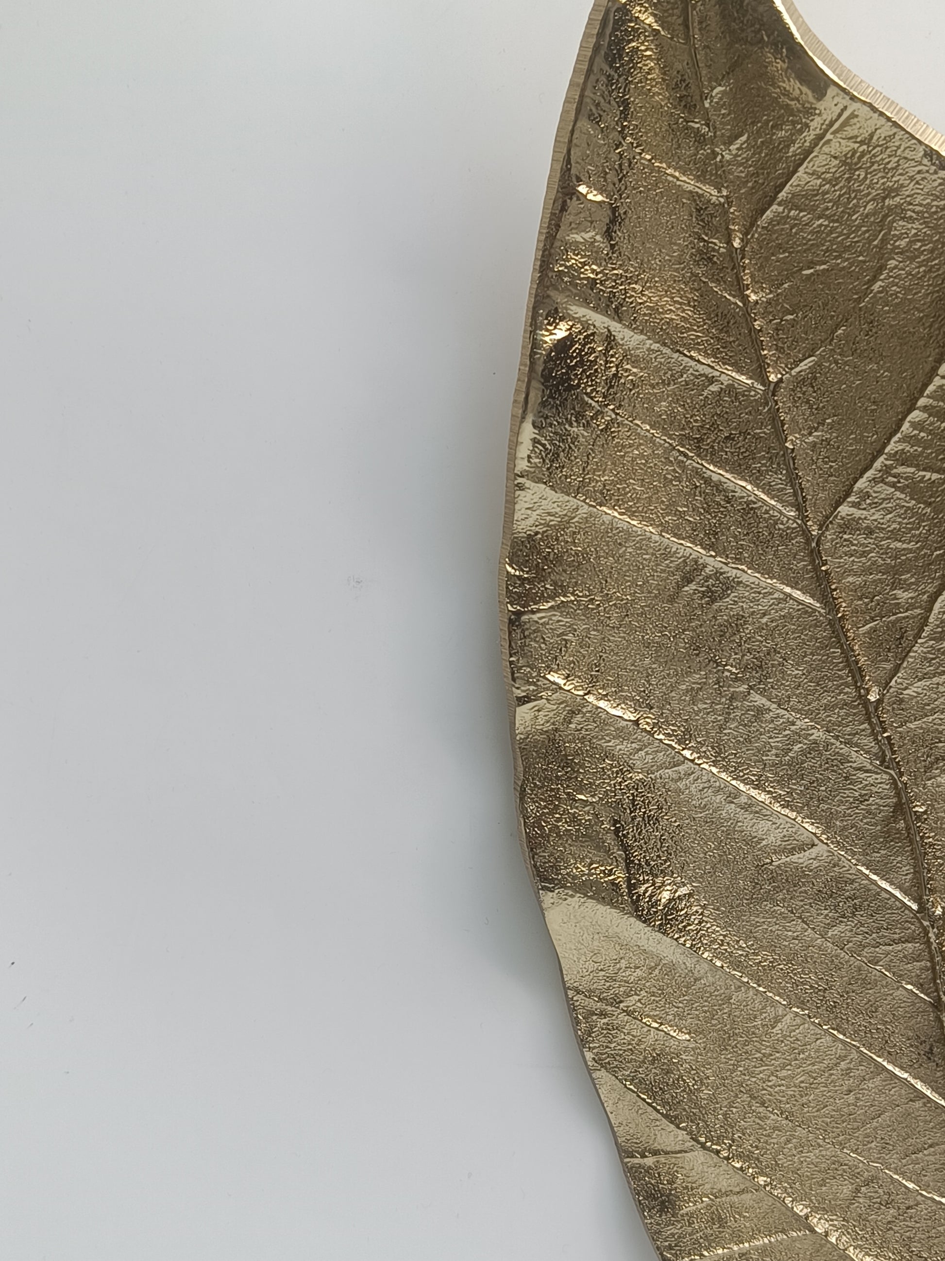 Gold Leaf Metal Tray – Decorative Platter & Wall Accent