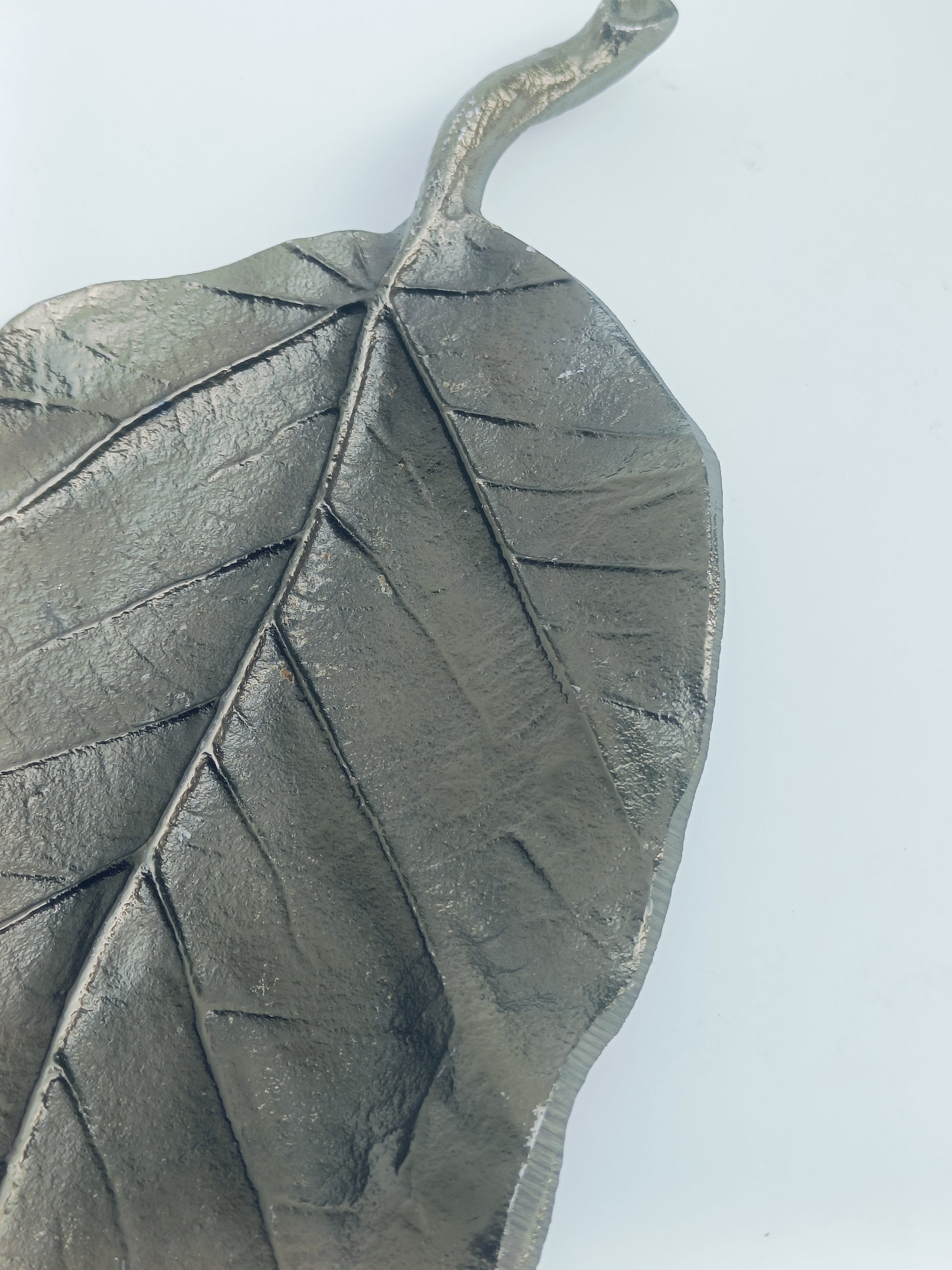 Oversized Antique Metal Leaf Platter