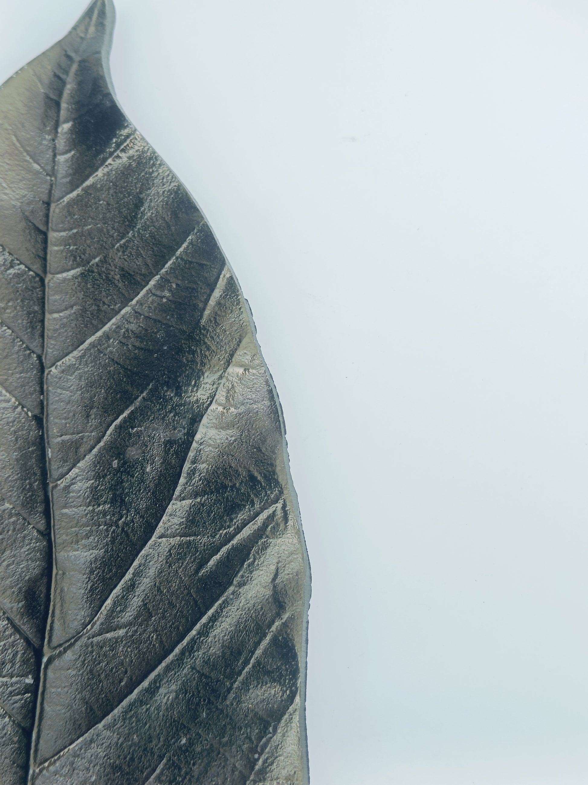 Oversized Antique Metal Leaf Platter