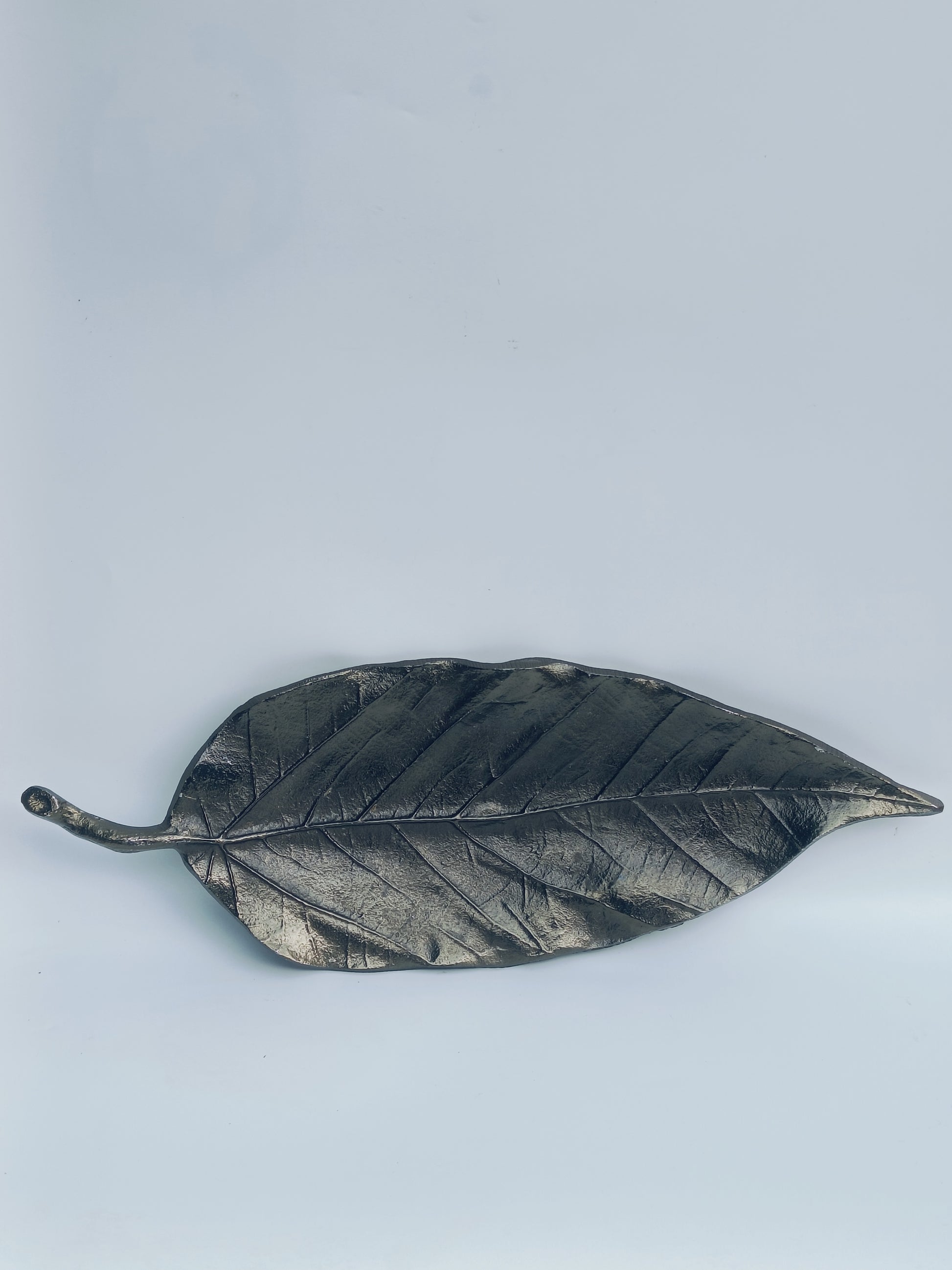 Oversized Antique Metal Leaf Platter
