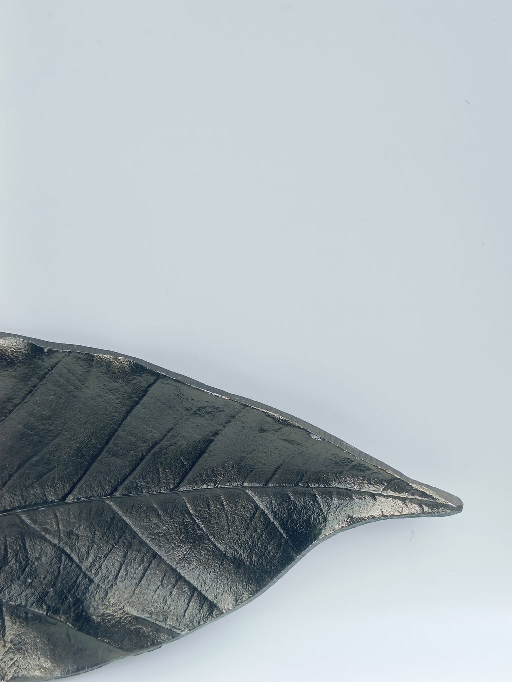 Oversized Antique Metal Leaf Platter