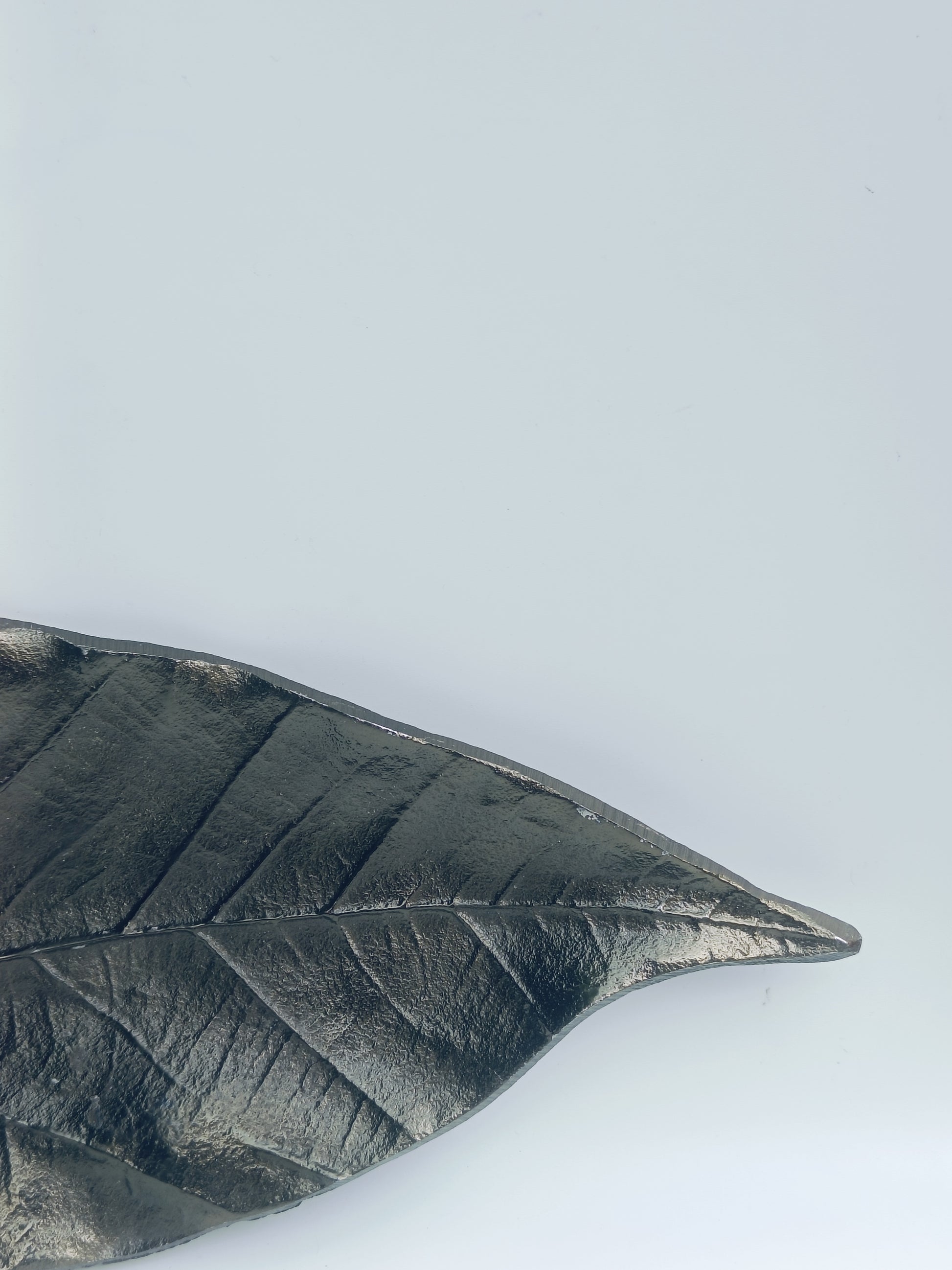Oversized Antique Metal Leaf Platter