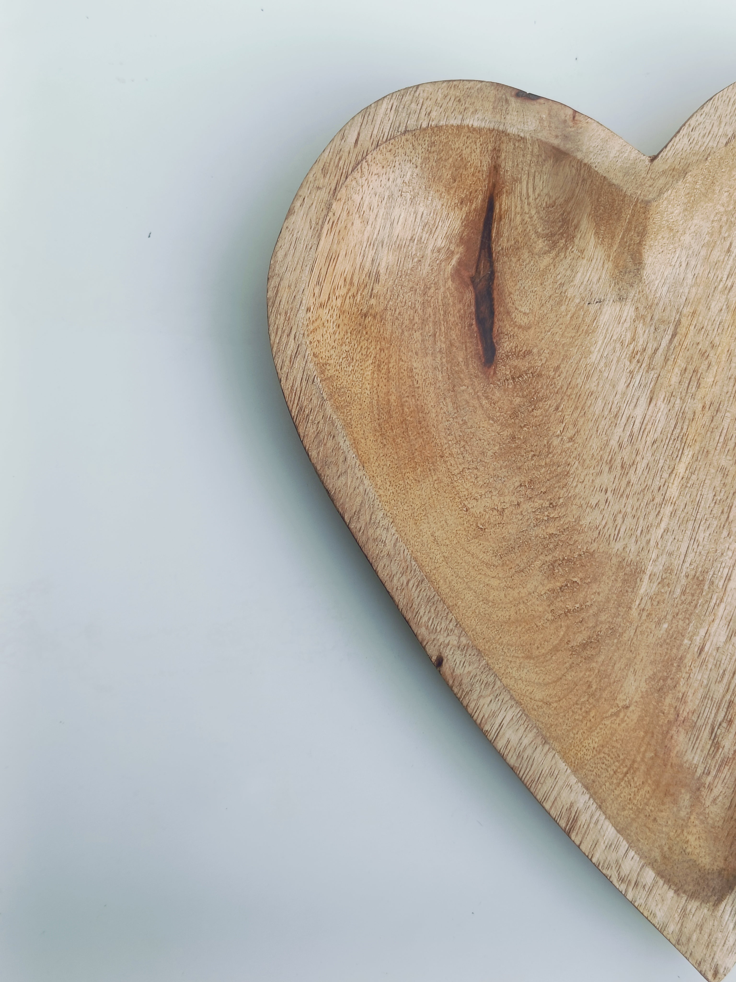 Heart-Shaped Wooden Tray