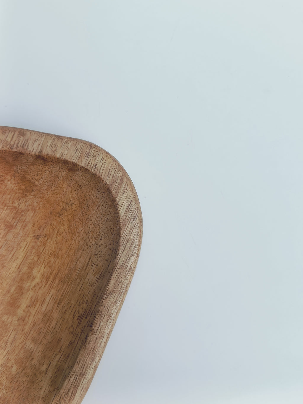 Organic Drop-Shaped Wooden Snack Bowl