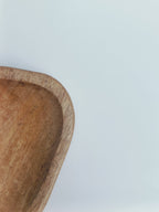 Organic Drop-Shaped Wooden Snack Bowl