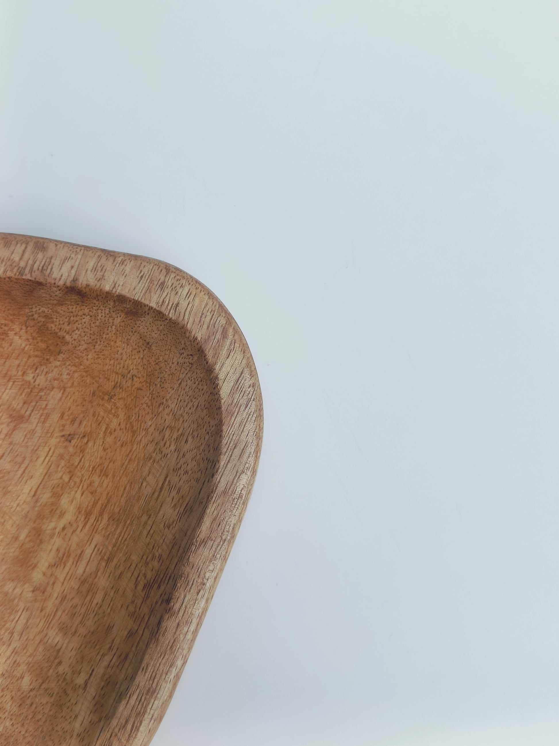 Organic Drop-Shaped Wooden Snack Bowl