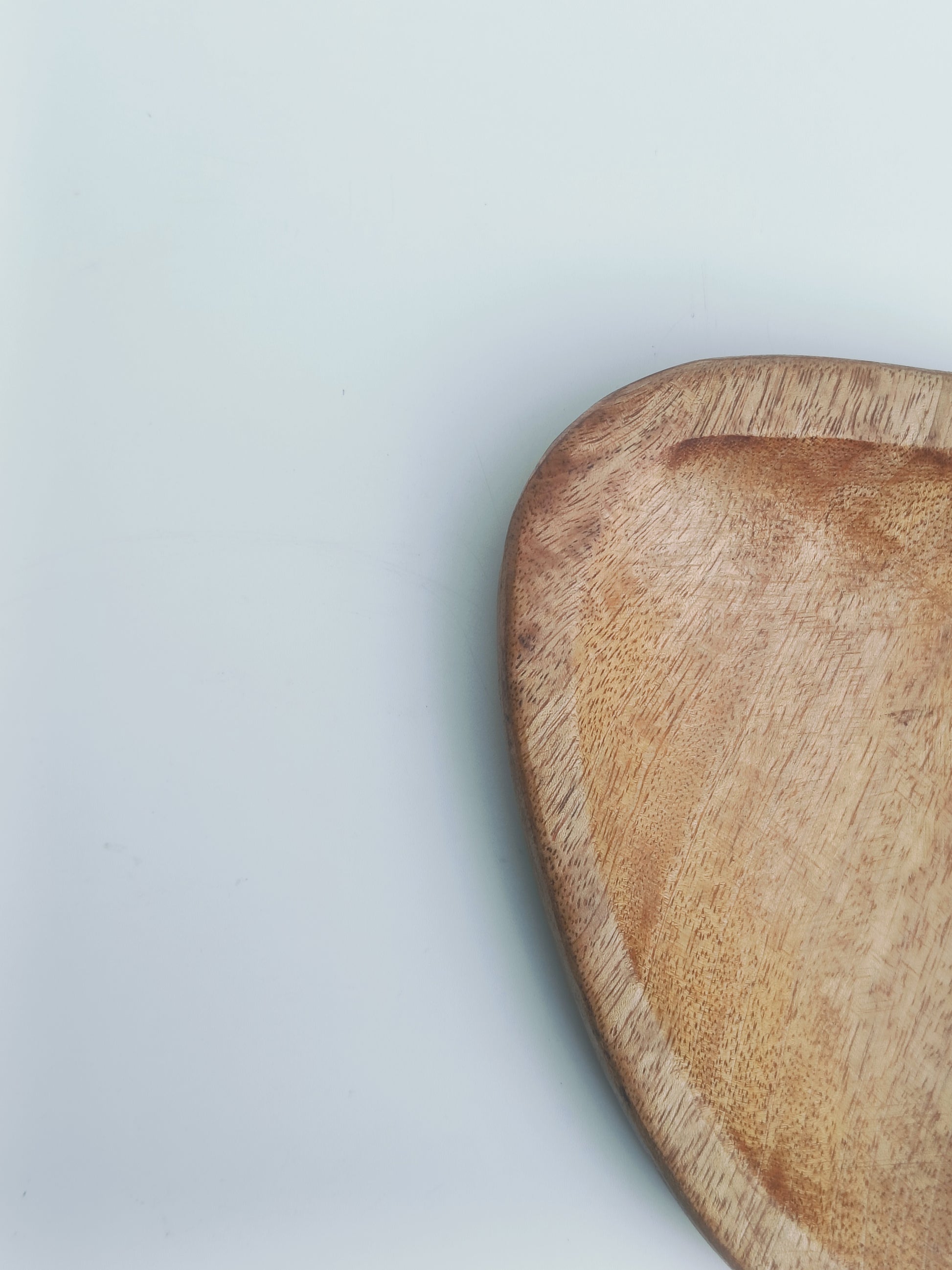Organic Drop-Shaped Wooden Snack Bowl