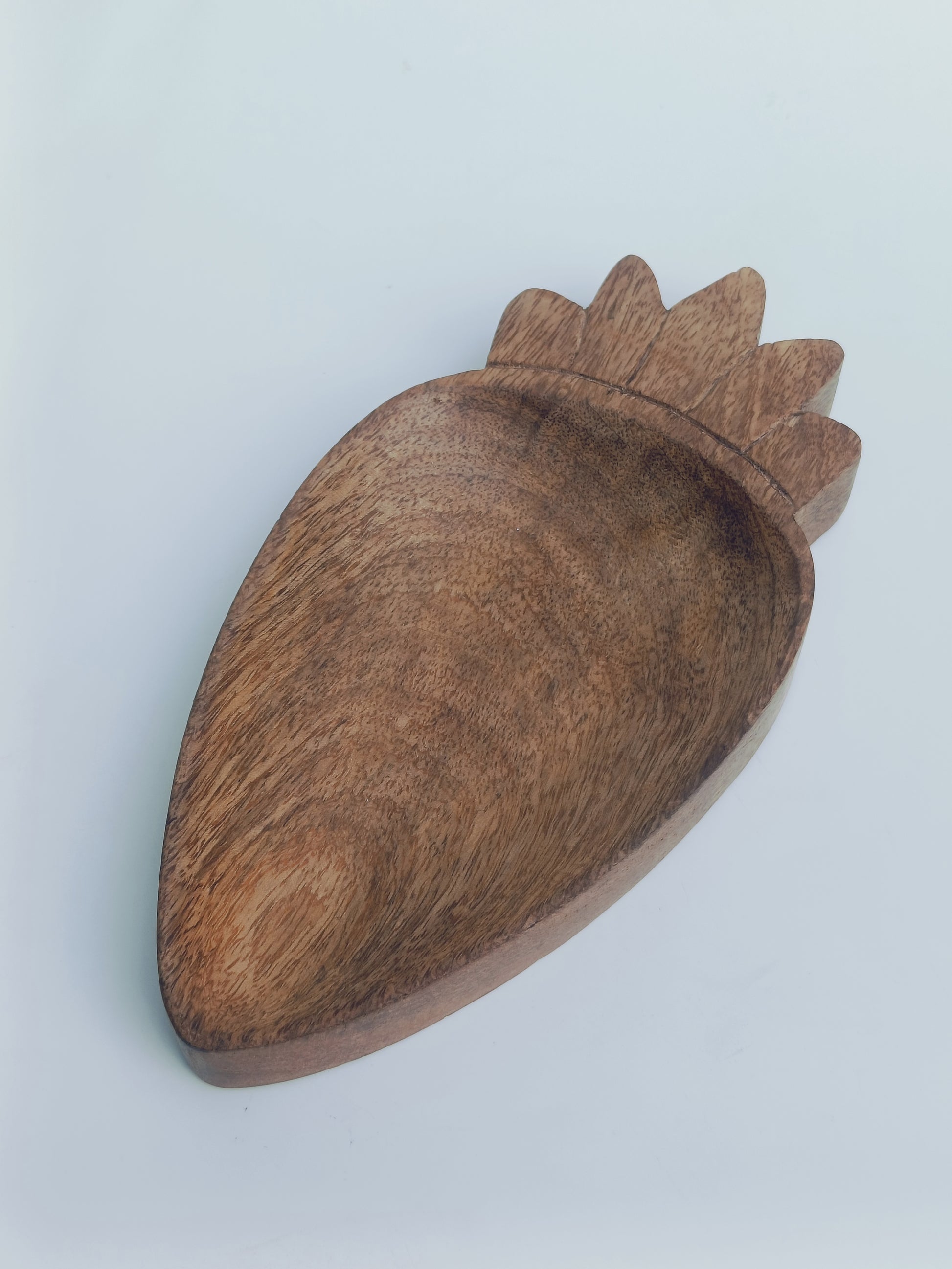 Carrot-Shaped Wooden Snack Platter