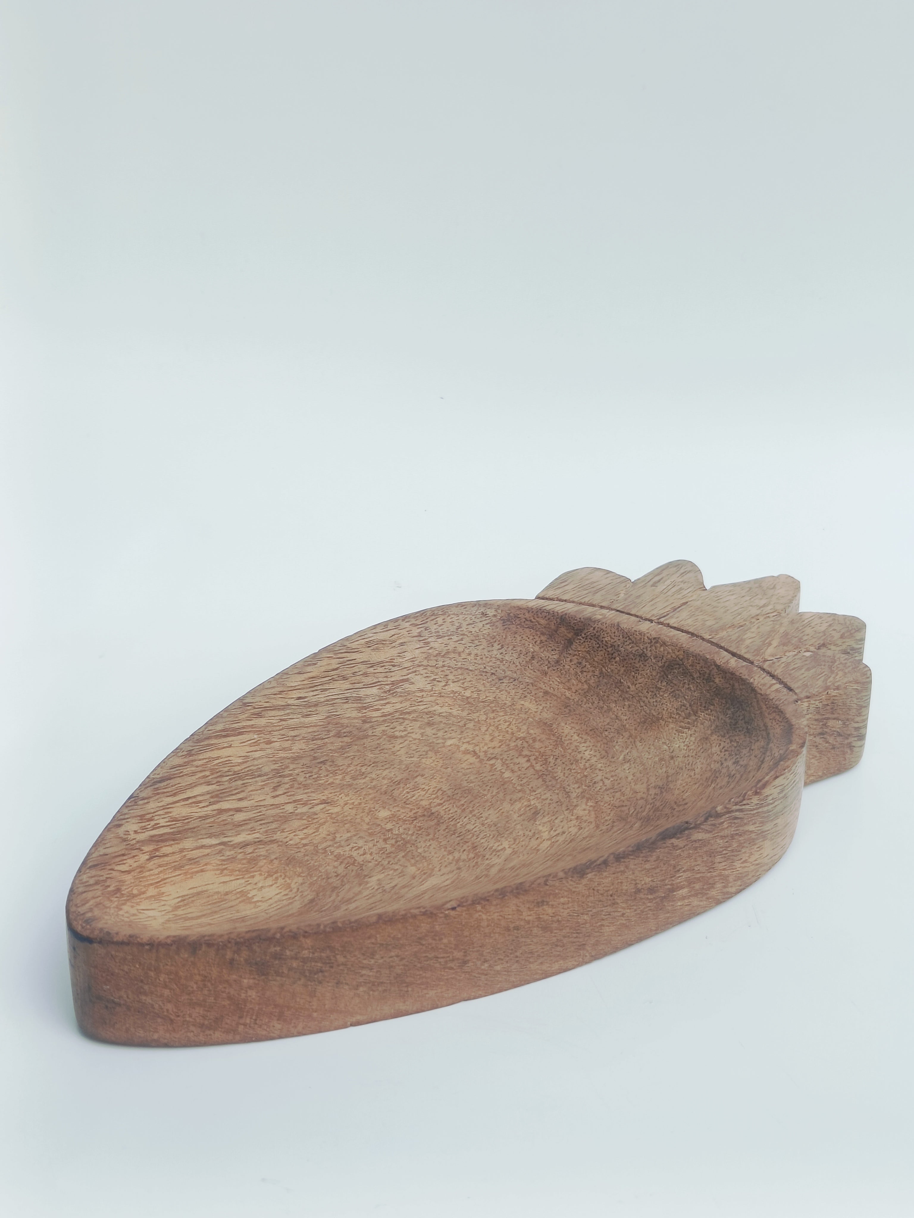 Carrot-Shaped Wooden Snack Platter