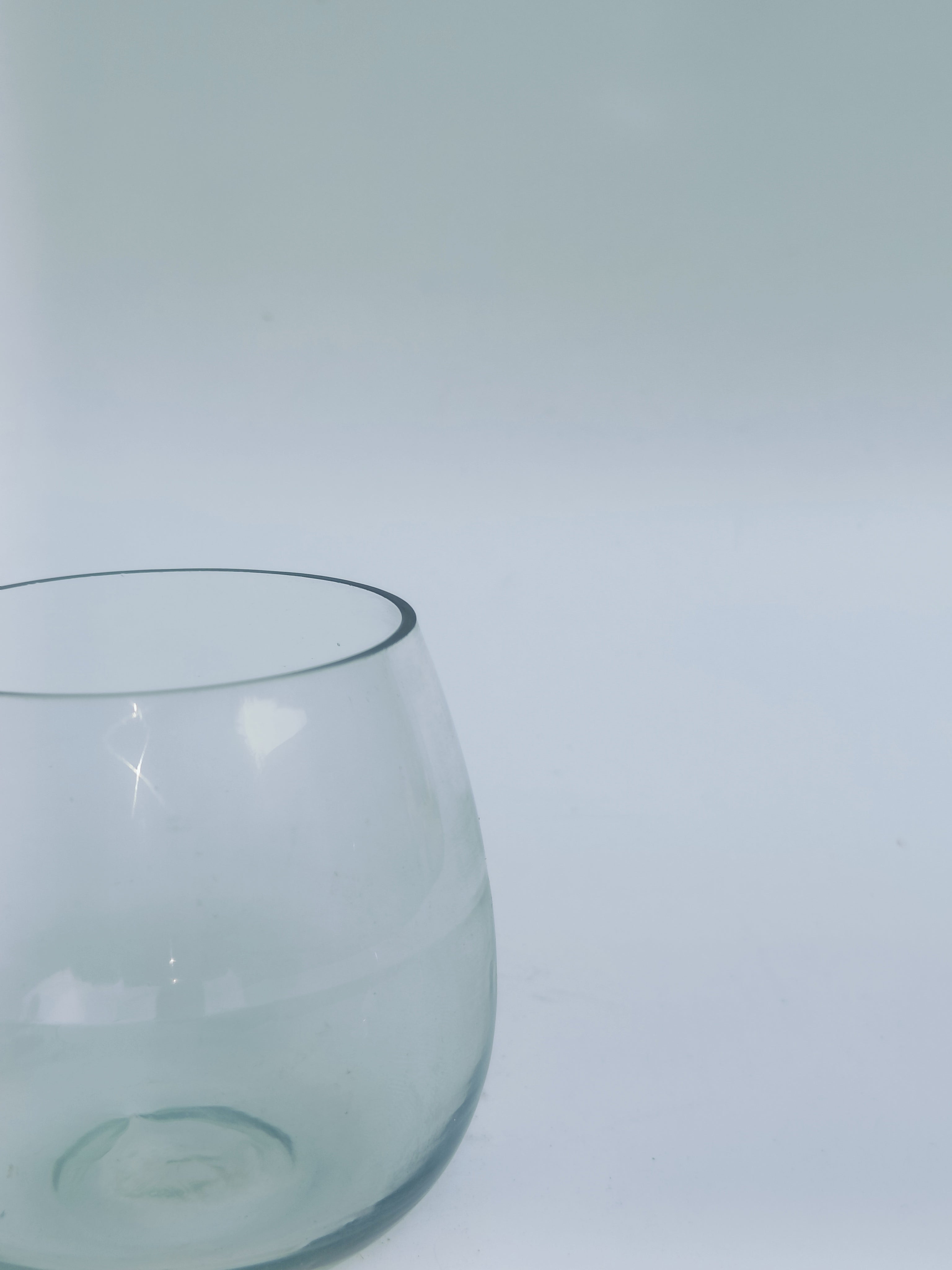 Clear Glass Candle Holder