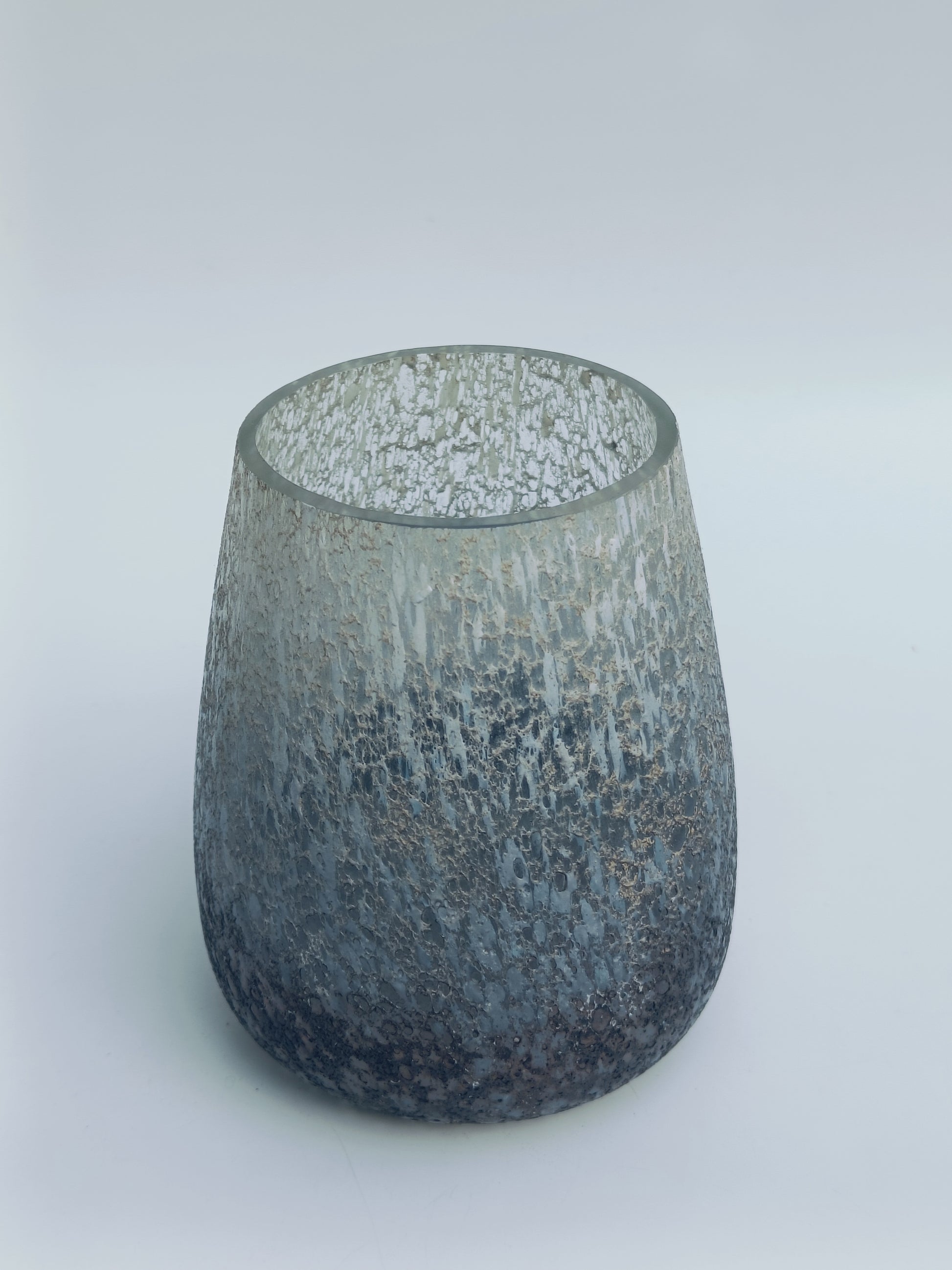 Frosted Gradient Glass Candle Holder
