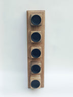Rustic 5-Slot Wooden Candle Stand