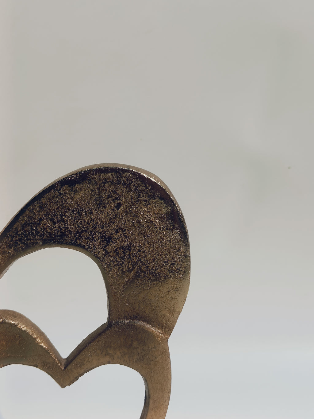 Eternal Bond – Twin Heart Metal Sculpture on Wooden Base