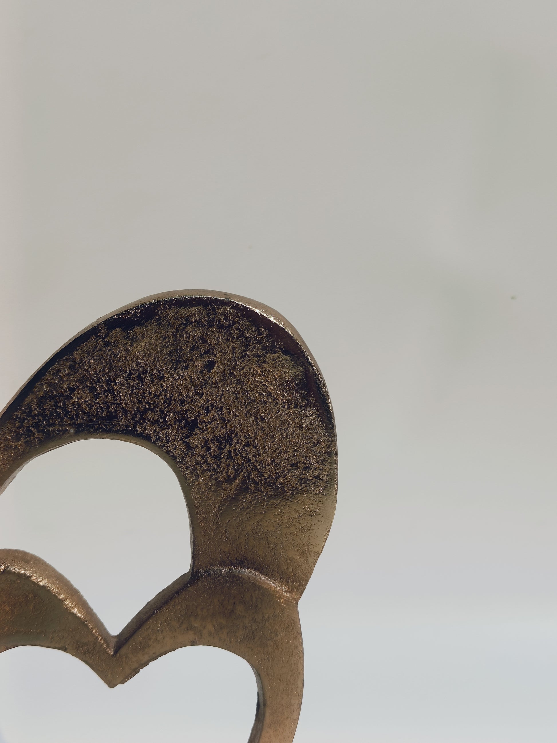 Eternal Bond – Twin Heart Metal Sculpture on Wooden Base