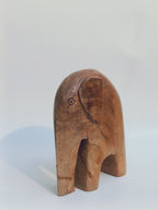 Hand-Carved Minimalist Elephant Sculpture