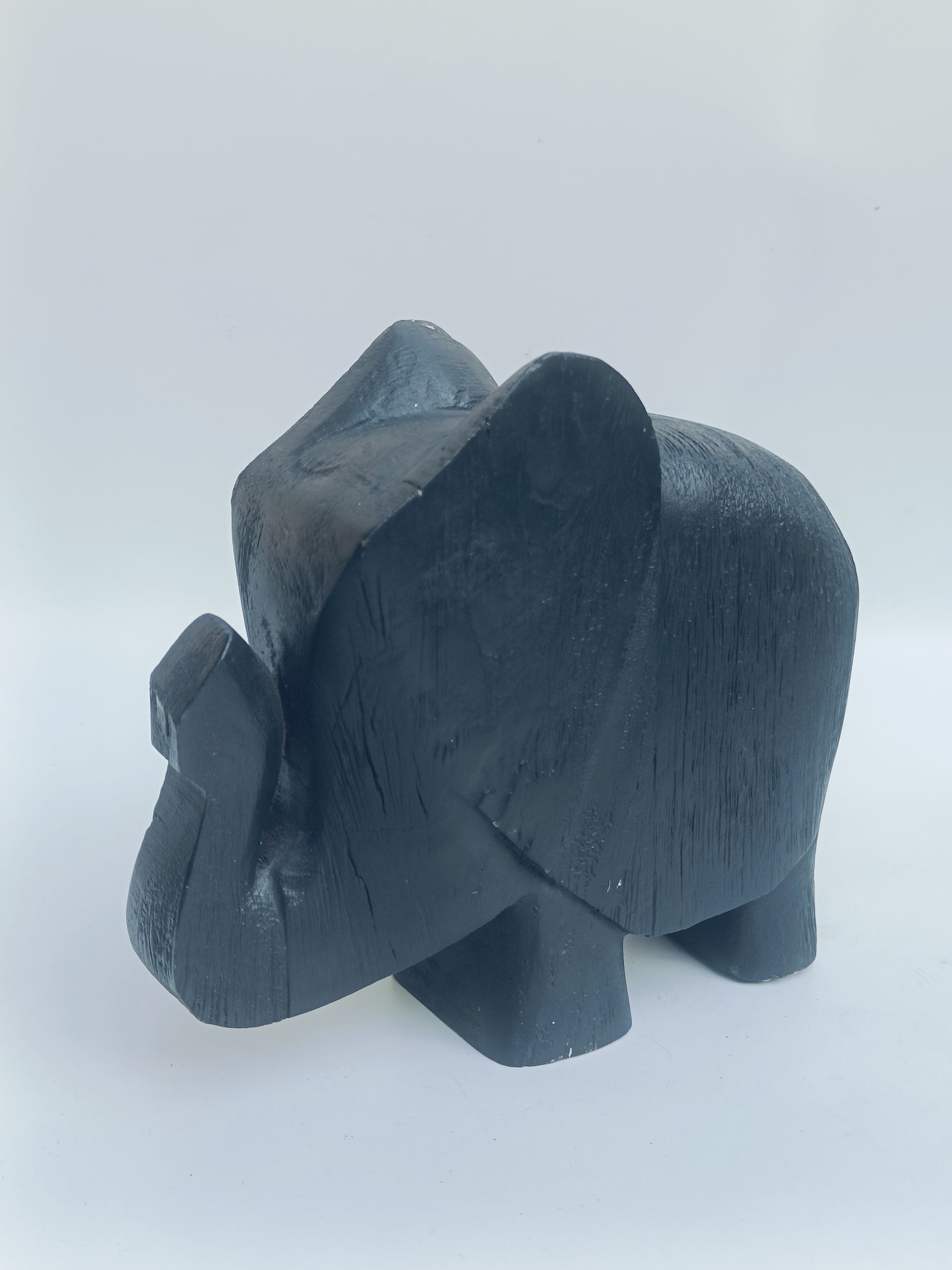 Ebony Grace Wooden Elephant Sculpture