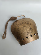 Golden Star-Cut Metal Bell